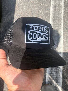 Black Trucker Hat - Luke Combs Official Logo
